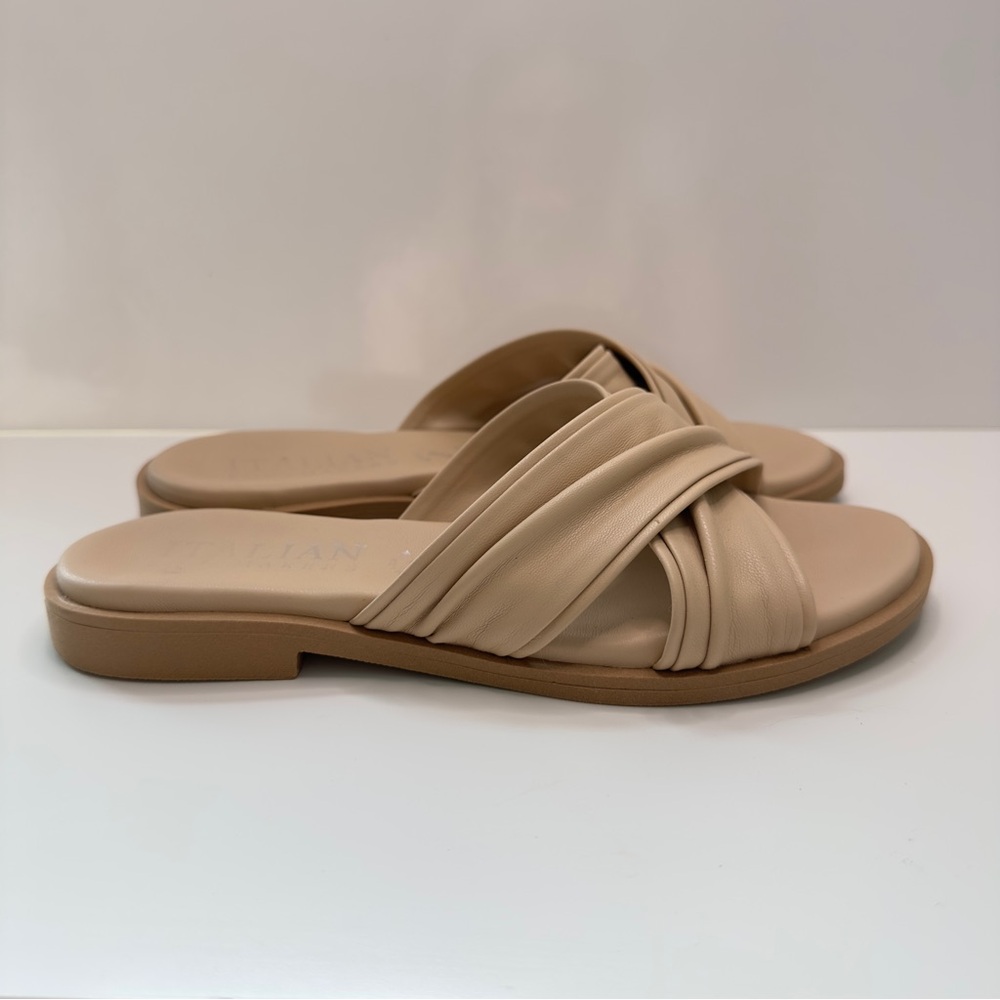 Italian Shoemakers Leather Slide Sandals – Made in Italy - Picture 4 of 6
